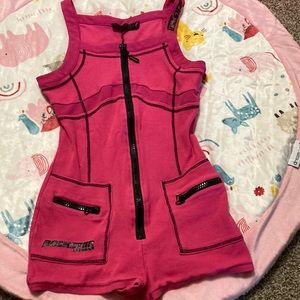 Large, Pink Rockstar Original romper